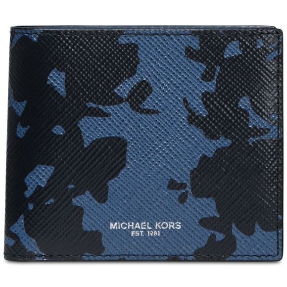 Michael Kors Men's Harrison Floral Leather Wallet - Picture 1 of 2
